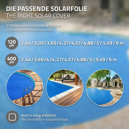 Solardækken Rund Ø 600 cm Blå