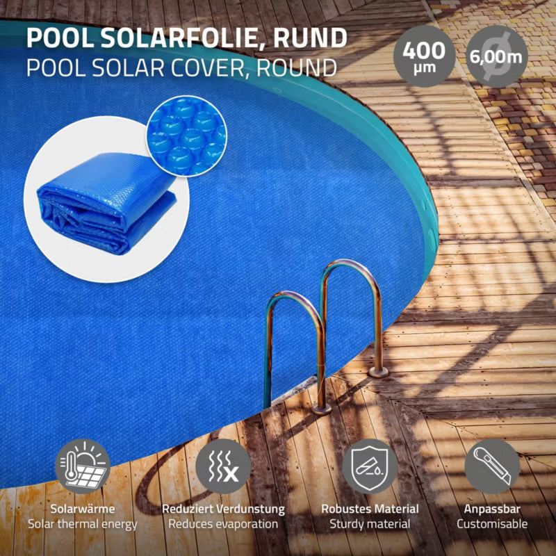 Solardækken Rund Ø 600 cm Blå