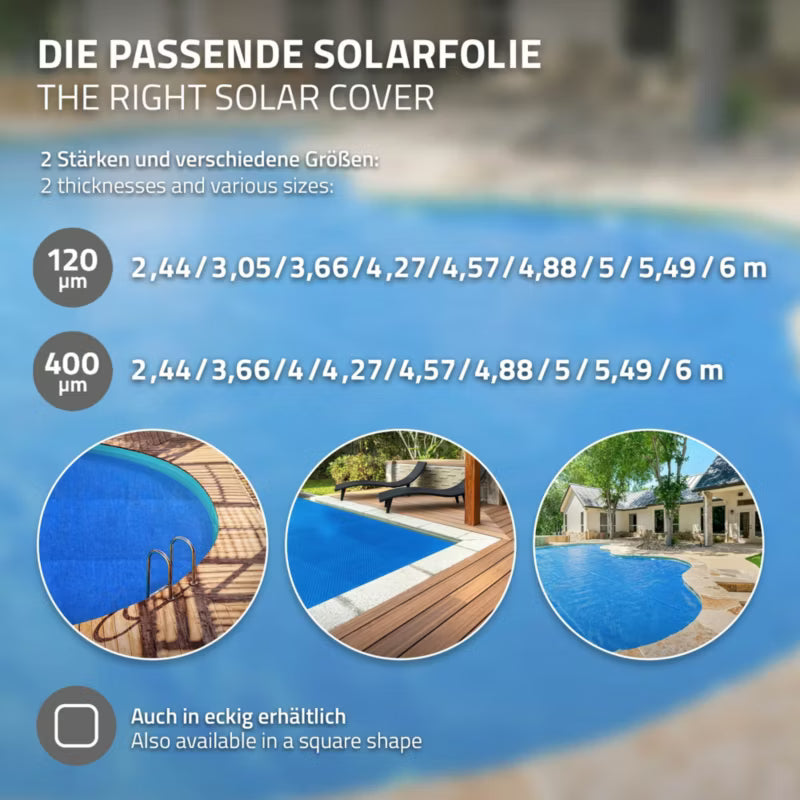 Solardækken Rund Ø 600 cm Blå