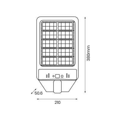 Solargadelampe Kers 200W 1200lm Sort IP44