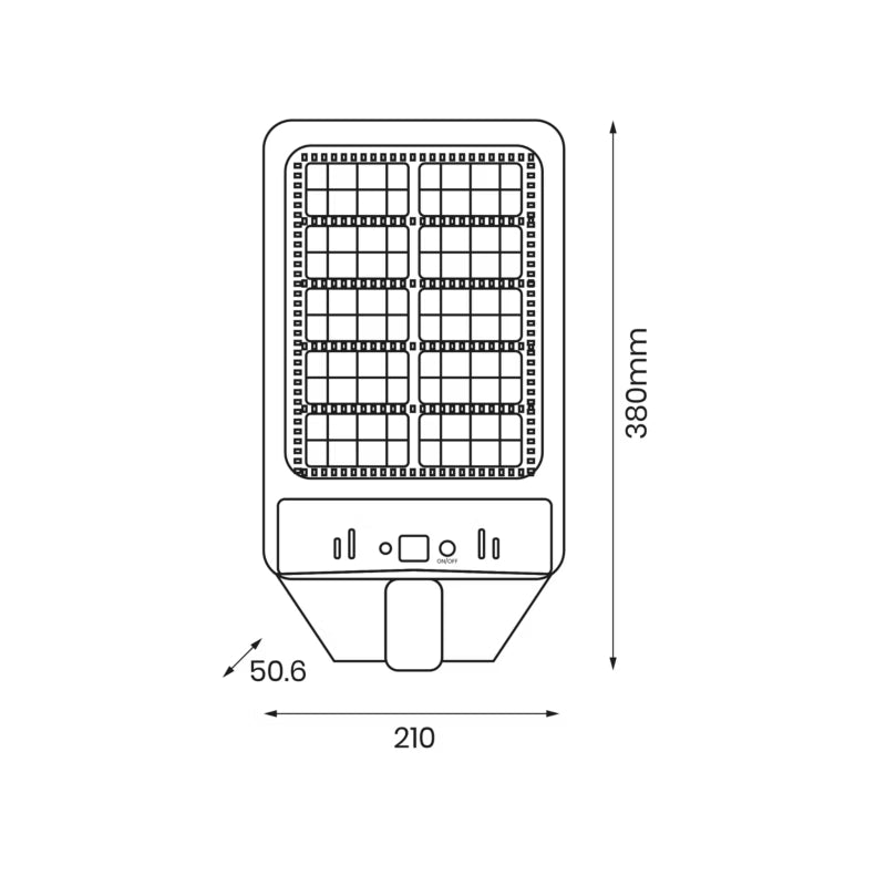 Solargadelampe Kers 200W 1200lm Sort IP44