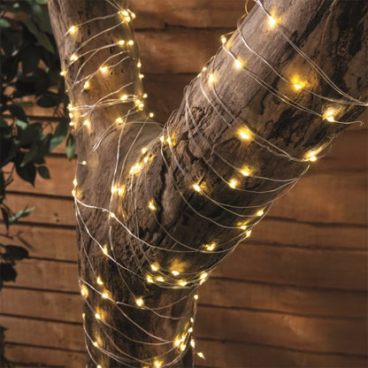 Solargirlande 150 LED 15 m Sølv | 5902693704942