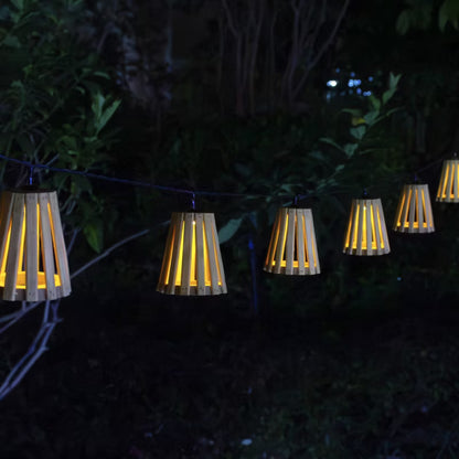 Solarguirlande Bamboo 10 LED 4,8 m Varm Hvid IP44