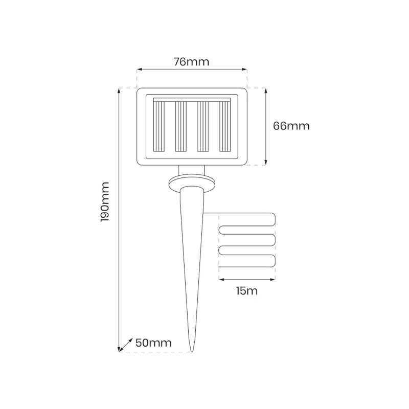 Solarguirlande Micro 150 LED 15 m Sort
