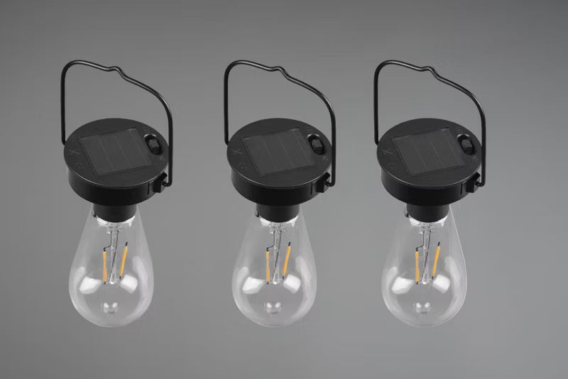 Solarlampe Campus Solar 23,5x7 cm Sort LED IP44