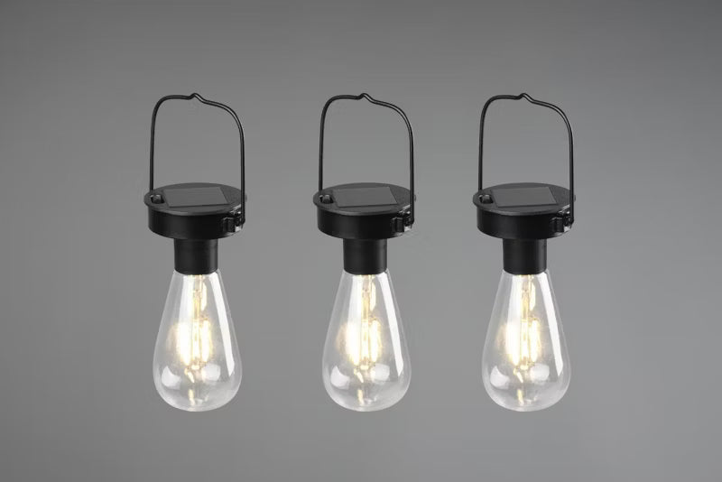 Solarlampe Campus Solar 23,5x7 cm Sort LED IP44