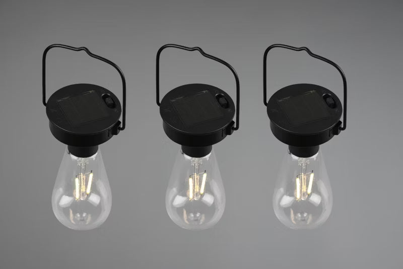 Solarlampe Campus Solar 23,5x7 cm Sort LED IP44