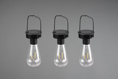 Solarlampe Campus Solar 23,5x7 cm Sort LED IP44