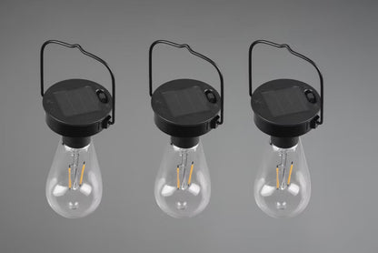 Solarlampe Campus Solar 23,5x7 cm Sort LED IP44
