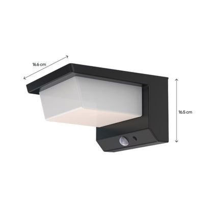 Solarlampe Cannelle 630 lm med Bevægelsessensor Sort