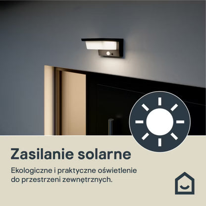 Solarlampe Cannelle 630 lm med Bevægelsessensor Sort