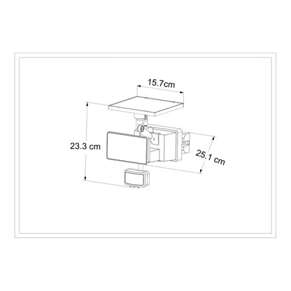 Solarlampe Davern 1060 lm Sort med Sensor
