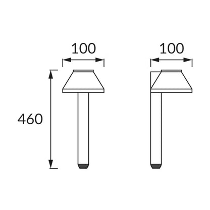 Solarlampe Ekier 46x10 cm Sort LED