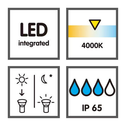 Solarlampe Gavea 11,7x13,5 cm 4000K IP65