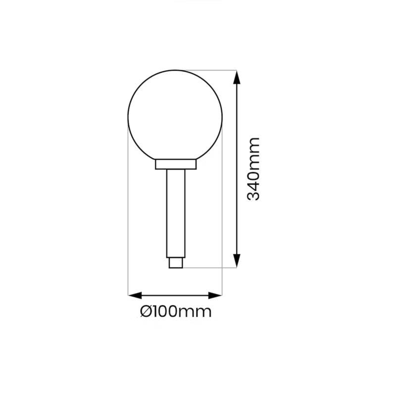 Solarlampe Kugle 10x34 cm Sort IP44