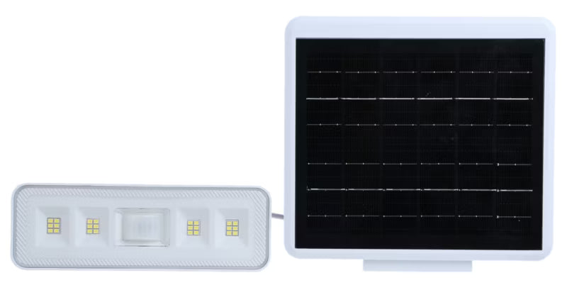 Solarlampe LED Projektør 1000 lm med Sensor Hvid IP54