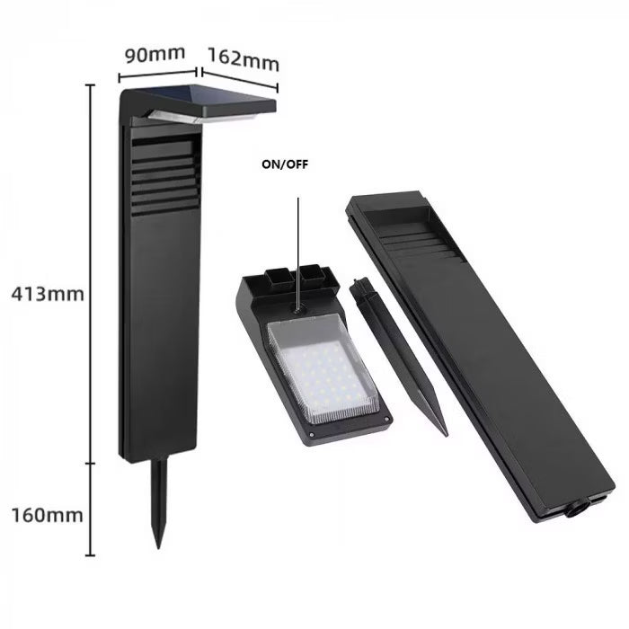 Solarlampe Spyd 42 cm Sort LED IP64