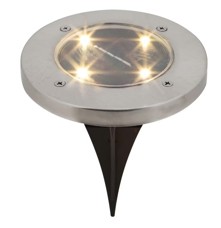 Solarlampe Spyd Dannet 12x11,5 cm Satin Krom IP44