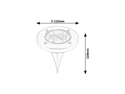Solarlampe Spyd Dannet 12x11,5 cm Satin Krom IP44