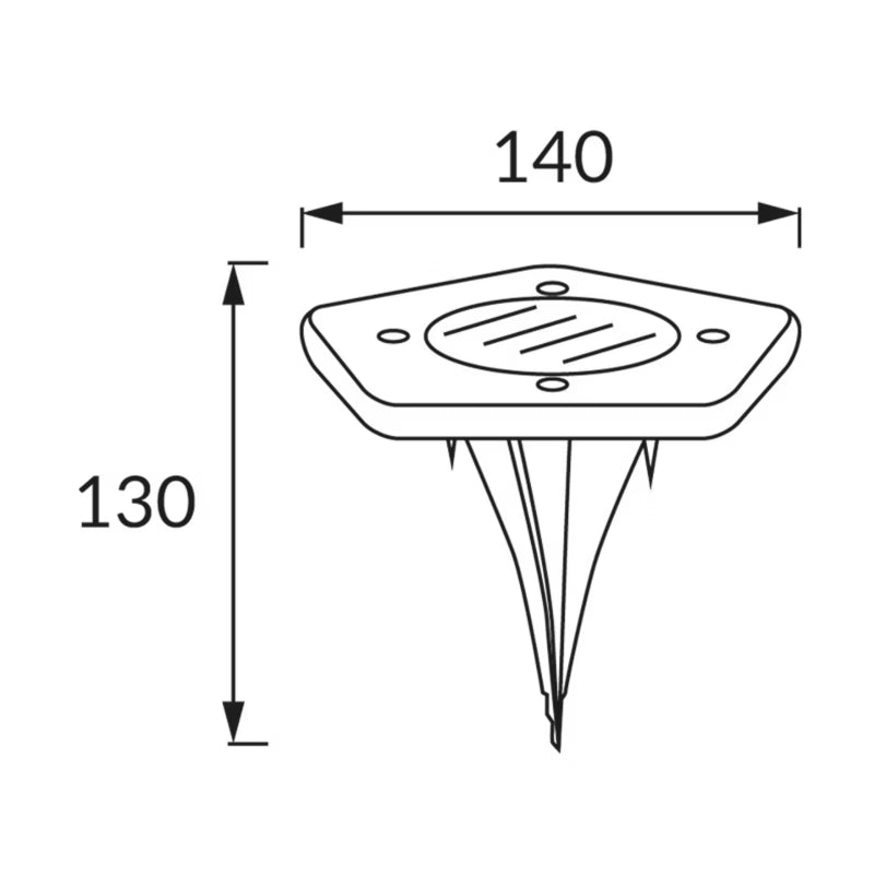 Solarlampe Spyd Garet 13x14 cm Krom LED IP65