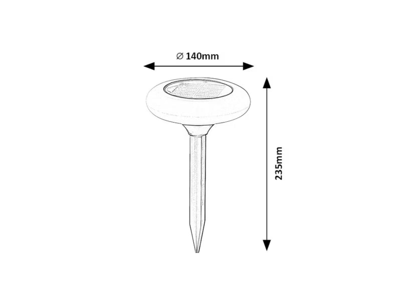 Solarlampe Spyd Haiti 23,5x14 cm Sort LED IP65