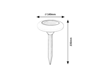Solarlampe Spyd Haiti 23,5x14 cm Sort LED IP65