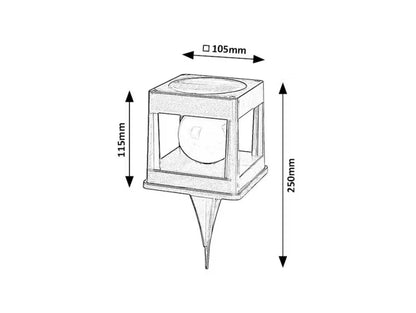 Solarlampe Spyd Holne 11,5x10,5 cm Sort LED IP44