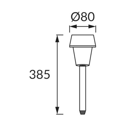 Solarlampe Spyd Iris 38,5x8 cm Krom LED IP44