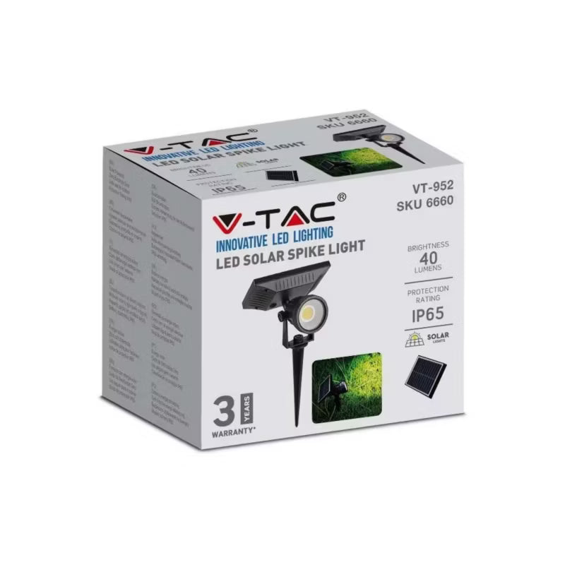 Solarlampe Spyd LED 28x14 cm Sort IP65