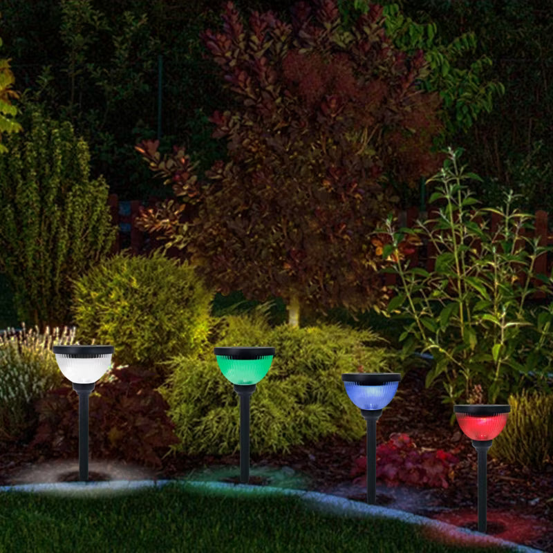 Solarlampe Spyd RGB Campanula 11x25 cm Sort