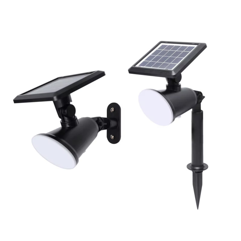 Solarlampe Spyd Væglampe 2-i-1 Sort