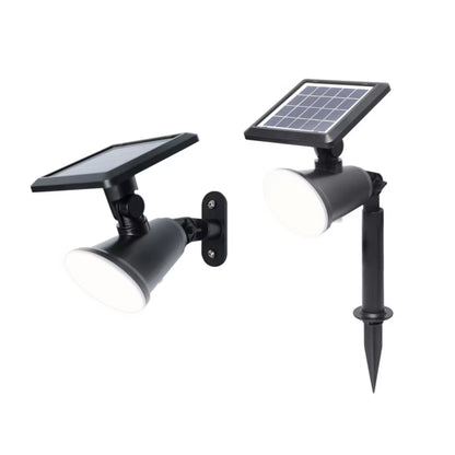 Solarlampe Spyd Væglampe 2-i-1 Sort
