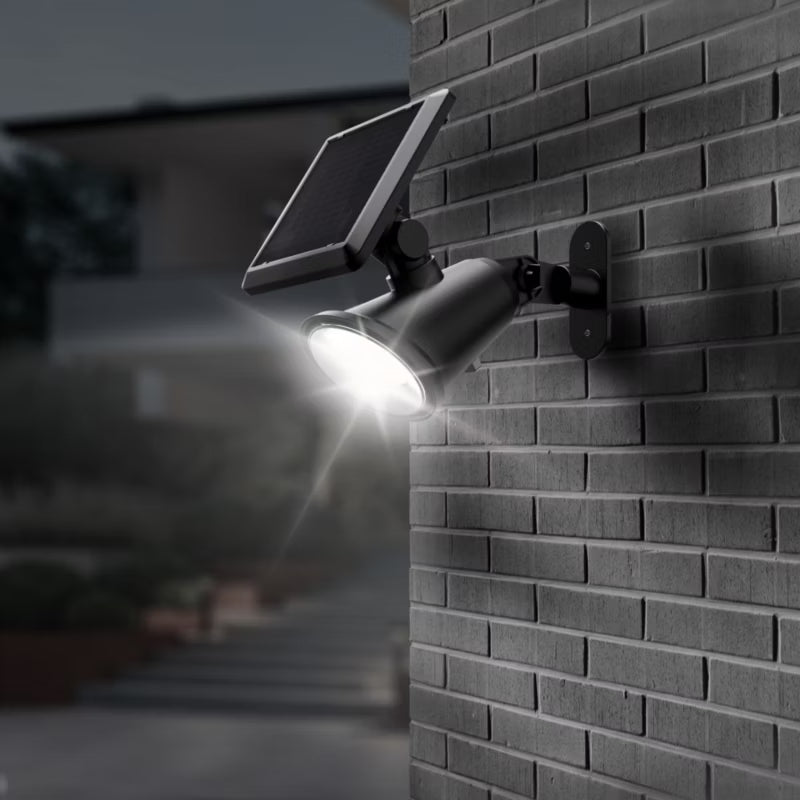 Solarlampe Spyd Væglampe 2-i-1 Sort