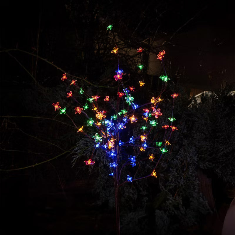 Solarlampe Tree 120 cm RGB Sort IP44