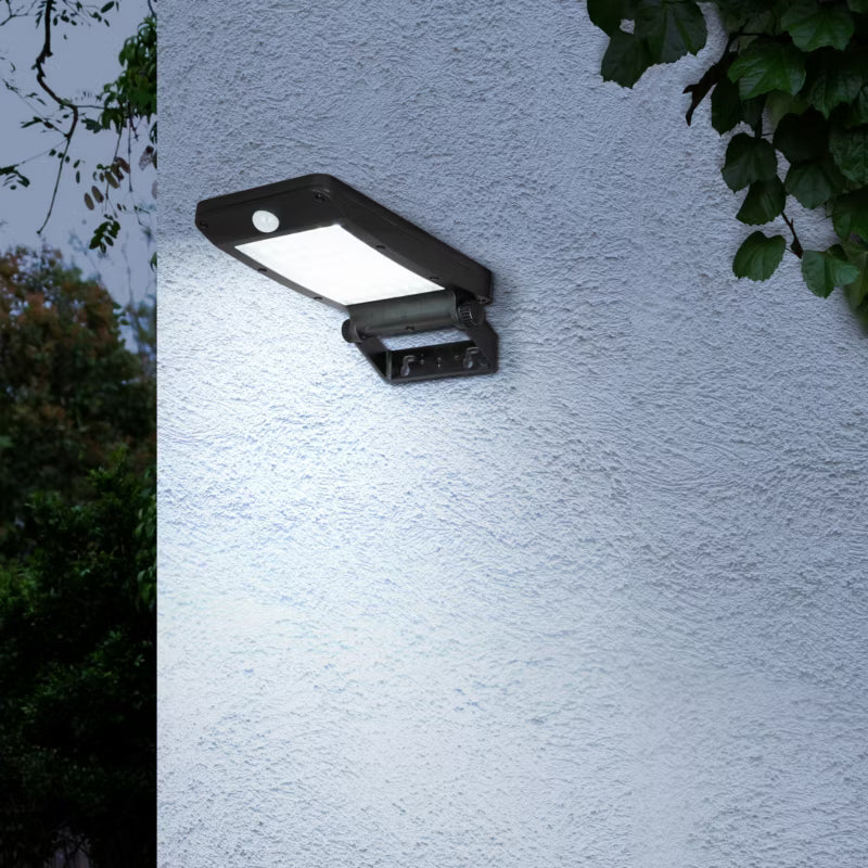 Solarlampe Udendørs Væglampe med Bevægelsessensor Sort