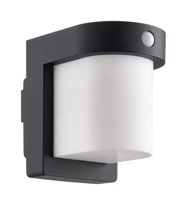 Solarlampe Væg LED med Bevægelsessensor Sort IP44