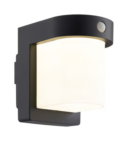 Solarlampe Væg LED med Bevægelsessensor Sort IP44