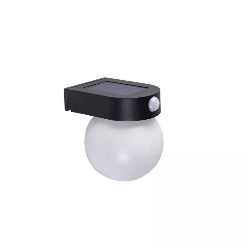 Solarlampe Væglampe Borlengo med Sensor Sort IP44