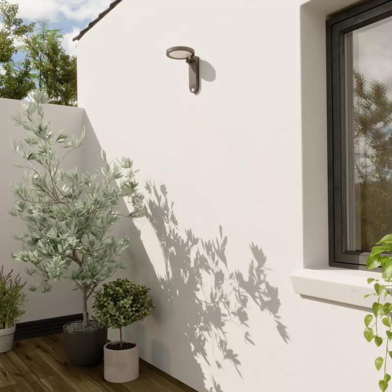 Solarlampe Væglampe Oregano 900 lm med Bevægelsessensor Sort
