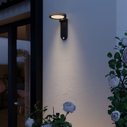 Solarlampe Væglampe Oregano 900 lm med Bevægelsessensor Sort