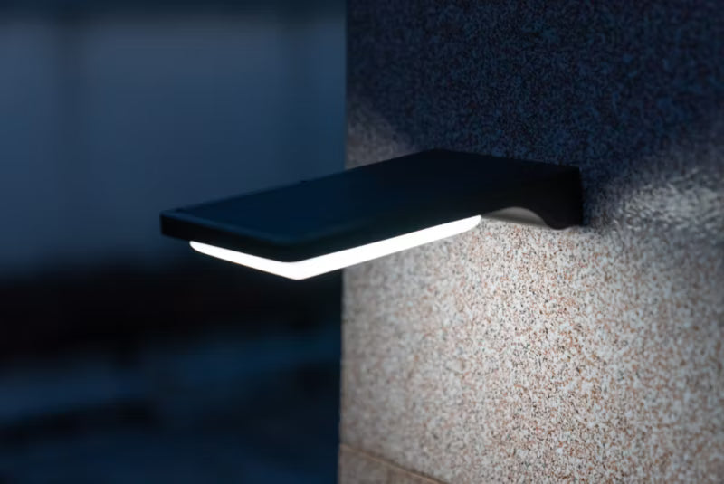 Solarlampe Væglampe Sangak med Bevægelsessensor Sort