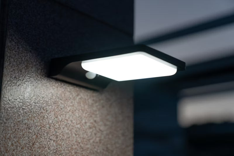 Solarlampe Væglampe Sangak med Bevægelsessensor Sort