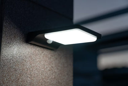 Solarlampe Væglampe Sangak med Bevægelsessensor Sort