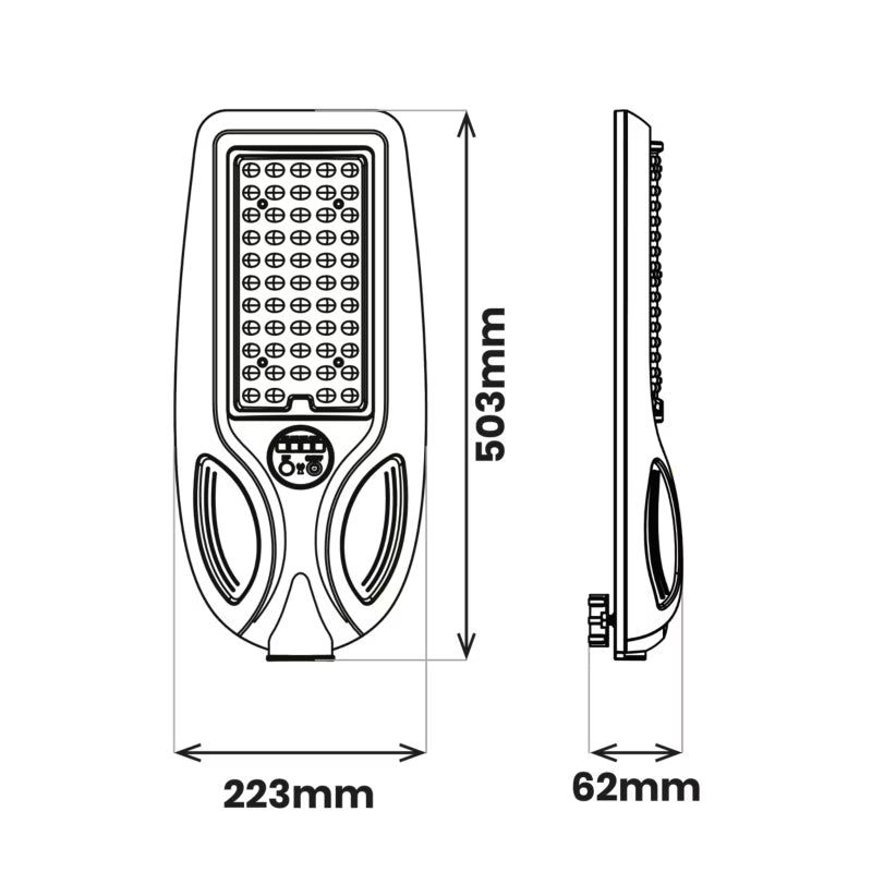 Solarlampe Venice 100W 4000K IP65 Sort