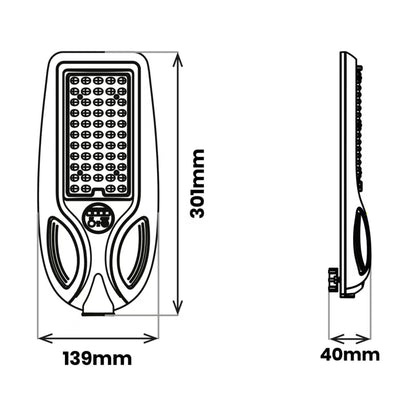 Solarlampe Venice 4000K IP65 Sort