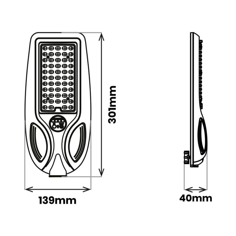 Solarlampe Venice 50W 4000K Sort IP65