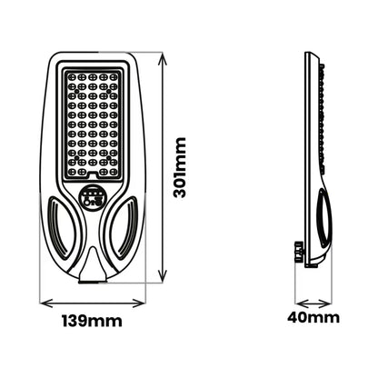 Solarlampe Venice 50W 4000K Sort IP65