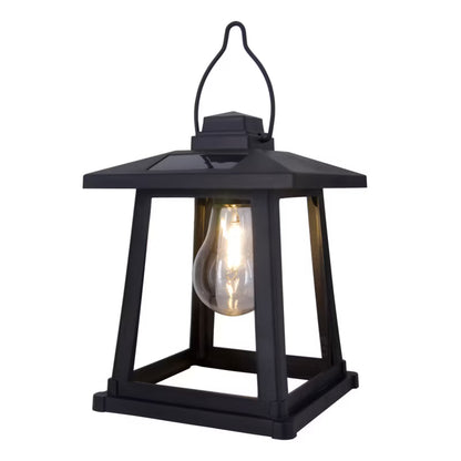 Solarlanterne 15x15x20 cm Sort IP44 3000 K