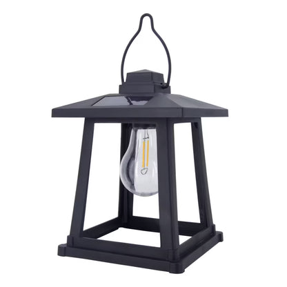 Solarlanterne 15x15x20 cm Sort IP44 3000 K