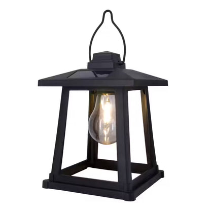 Solarlanterne 15x15x20 cm Sort IP44 3000 K